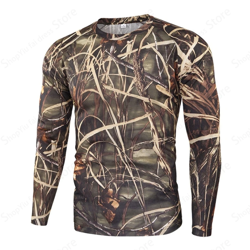 Mens Camo Long Sleeve T Shirt  - Hiking ulasan dan harga